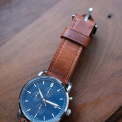 -訂製- Horween Dublin 英國棕系列 錶帶訂製 雙層 apple watch 第4張的照片