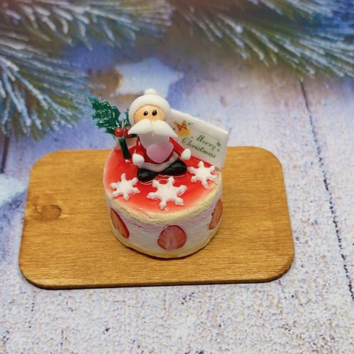 フレジェ風 サンタクロースのクリスマスケーキ ミニチュアケーキ