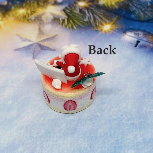 フレジェ風 サンタクロースのクリスマスケーキ ミニチュアケーキ フレジェ風 サンタクロースのクリスマスケーキ ミニチュアケーキ