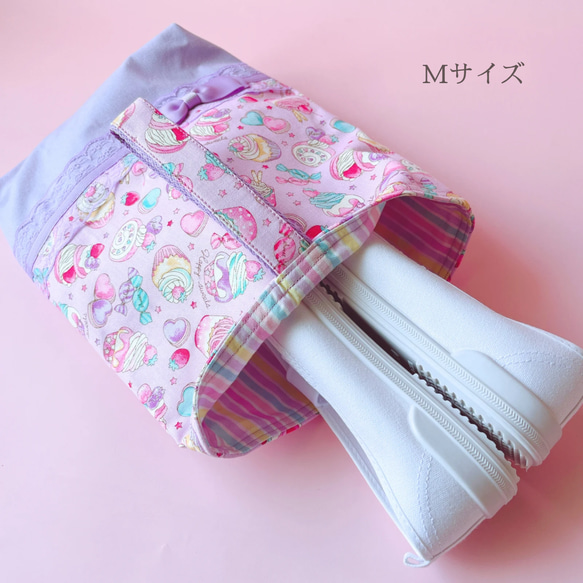 入園入学2025 人気 入園入学3点セット ラベンダー 女の子 かわいい レッスンバッグ 体操服袋 ナップサック 上靴袋 11枚目の画像