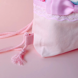 入園入学2025 入園入学3点セット ピンク 女の子 かわいい リボン レッスンバッグ 体操服袋 ナップサック 上靴袋 6枚目の画像