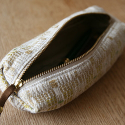 【A様専用】北欧手織りペンケース（ベージュイエロー） 3枚目の画像