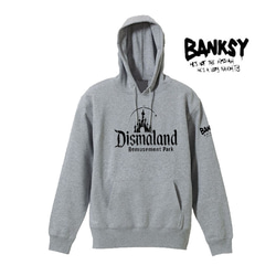 【バンクシー8.4oz/フード】ディズマランド袖プリントパーカー面白い おもしろい プレゼント 男女兼用 banksy 3枚目の画像