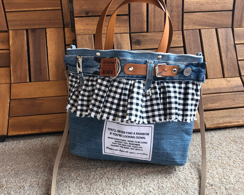 フリルデニムリメイクバッグ トートバッグ 6shop 通販 16763802