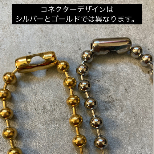 大粒ハートチャーム×8ミリボールチェーンネックレス サージカル