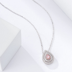 ピンクダイヤモンド付きネックレスk18 3枚目の画像
