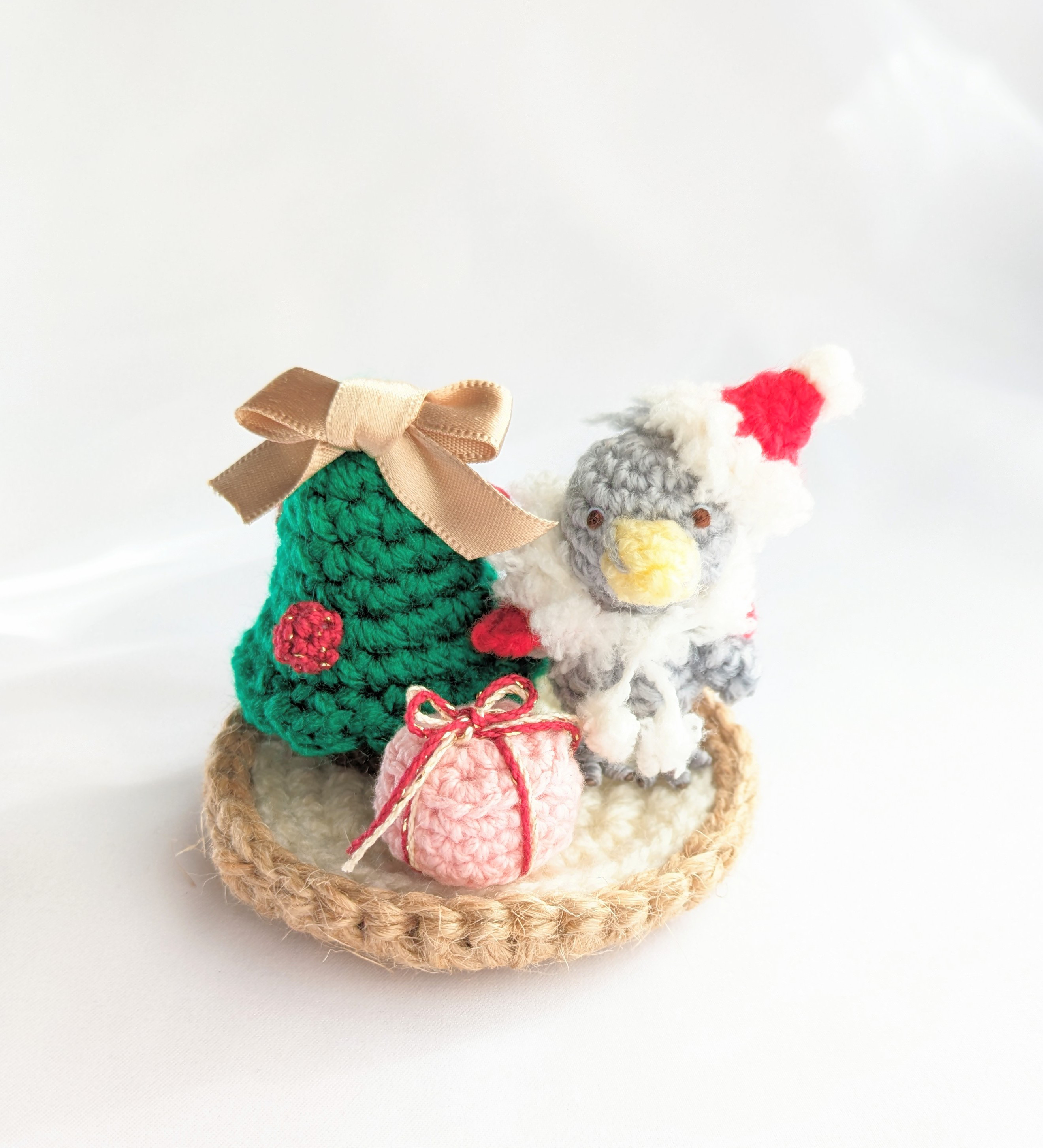 【受注制作】ハシビロコウサンタさんのクリスマスギフト（クリアボックス入り）        Ω