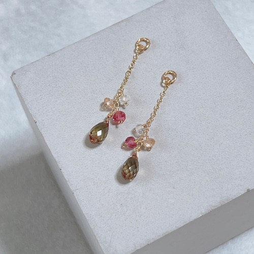 希少！アンダルサイトのひと粒ピアス｜14kgf | Bear's Jewelry