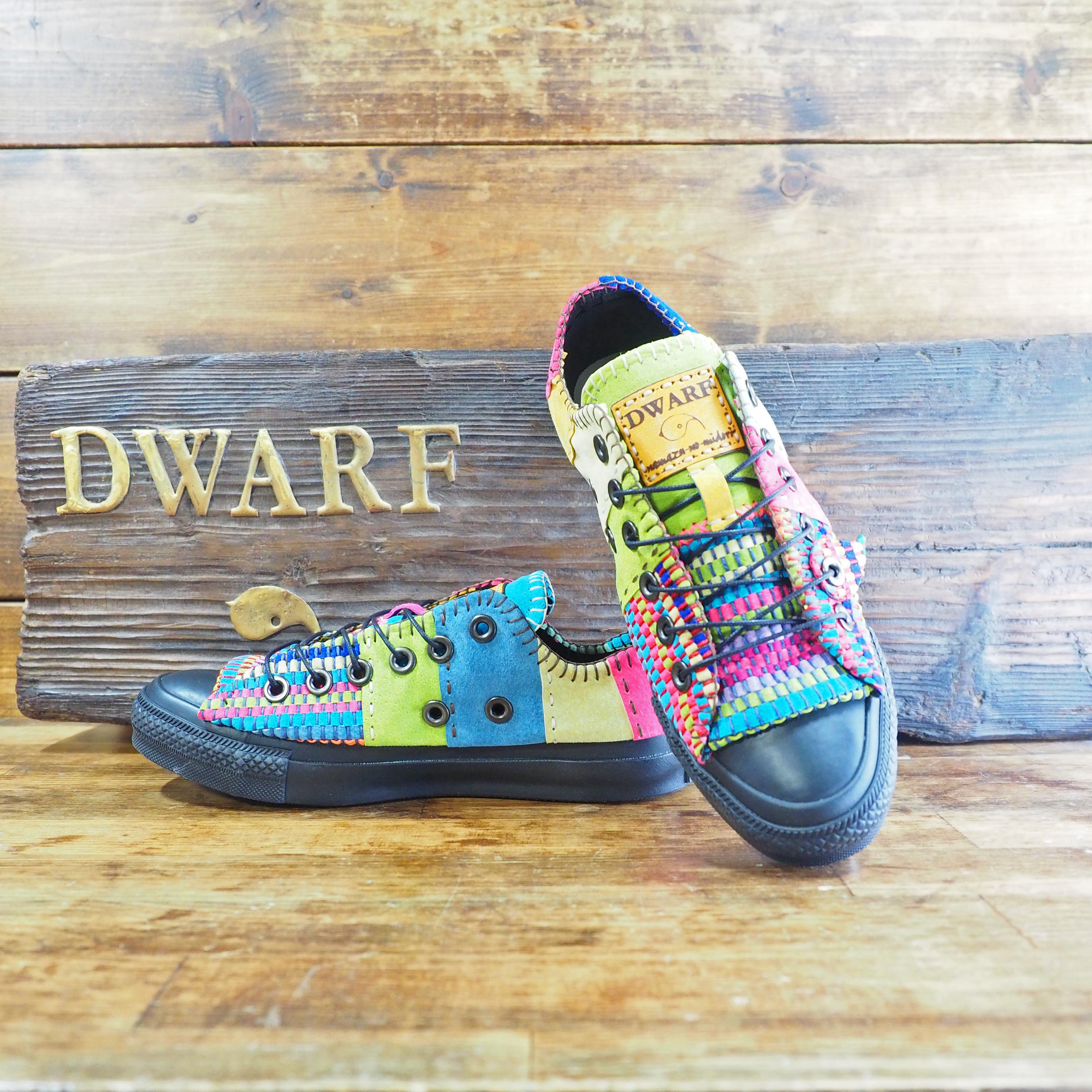 【受注制作】 織り革靴 黒ｿｰﾙ LOW