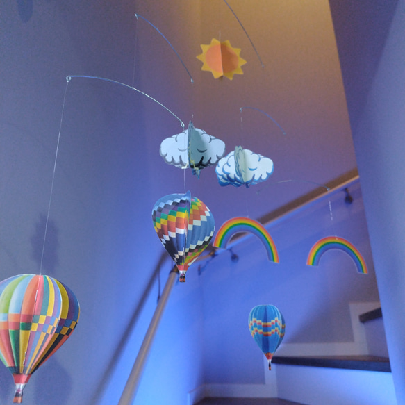 虹　気球　モビール 7枚目の画像