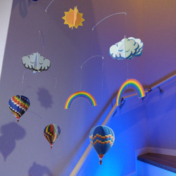 虹　気球　モビール 3枚目の画像