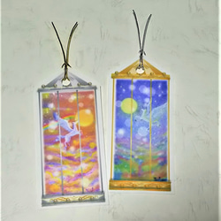 rainbow angel ハンドメイドパステル画　絵画アート原画 パステルアート レインボー・ナイト パステル画原画 絵画 T's