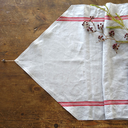 アンティーク イタリア/イギリス 手織リネン アイレット＆花刺繍 ランナークロス アンティーク イタリア/イギリス 手織リネン アイレット＆花刺繍