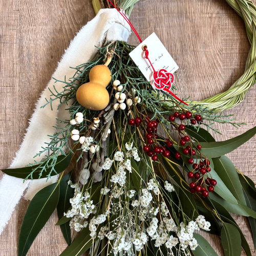 今から使えるレモングラスのしめ縄リース2ウェイ リース Green＋Lab