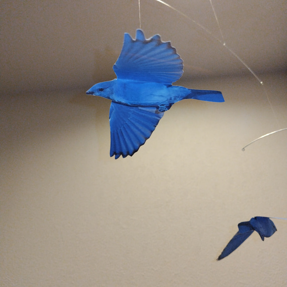青い鳥　ブルーバード　小鳥　モビール 10枚目の画像