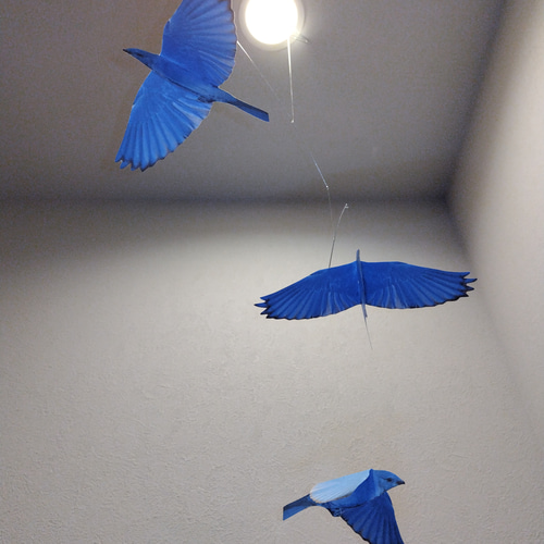 青い鳥 ブルーバード 小鳥 モビール モビール J.L.V FRANCE 通販