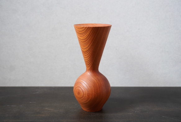 Flower vase  欅　試験管付き　一輪挿し　受注製作 1枚目の画像