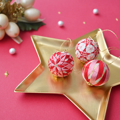手毬 手鞠 てまり クリスマス⑫ ハンドメイド てまり文庫 | 12月のてまり Temari in December