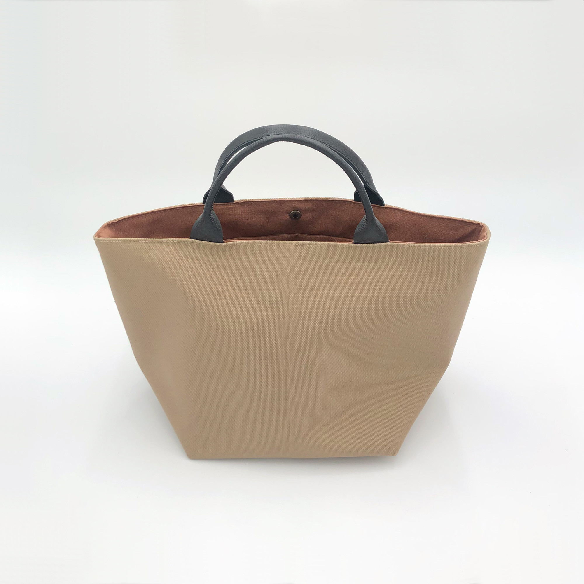 《受注制作》大人のための帆布トート【マッシュルーム×クルミ】