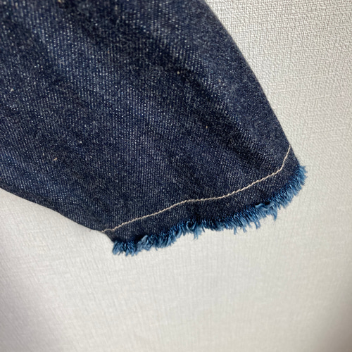 えりさま　極美品 DEEP BLUE ノーカラー　デニムジャケット 岡山デニム trim_ofnls_item75c21ca8c1e111e