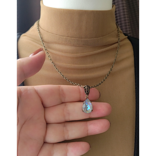 クリスタル付きネックレス TANZANITE CROSSING STAR NECKLACE(2XN0447)Pt950 ネックレス