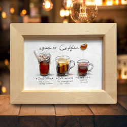 〈3種のコーヒー〉シーグラスアート 1枚目の画像