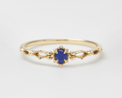 ★青星さま専用　18金5.8g　大粒サファイア2ct/ダイヤ0.45ct　リング ビズー公式】ブルー サファイア K18(18金) リング アン | 希少石カラー