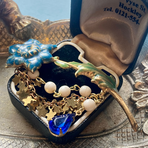 アンティーク 5連 翡翠玉 帯留め #662