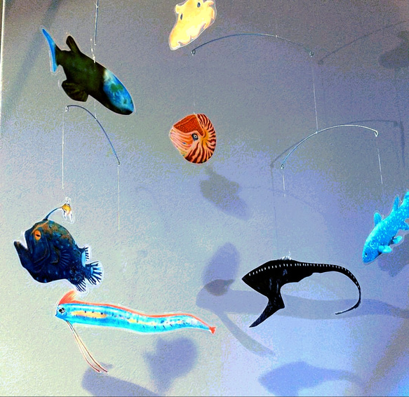 モビール  深海魚 古代魚 深海生物 mobile  竜宮の使い 14枚目の画像