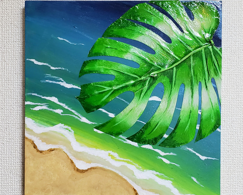 レジン　オーシャンアート　モンステラリース　海　29cm　No.1045 レジン オーシャンアート モンステラリース 海 29cm No.1045