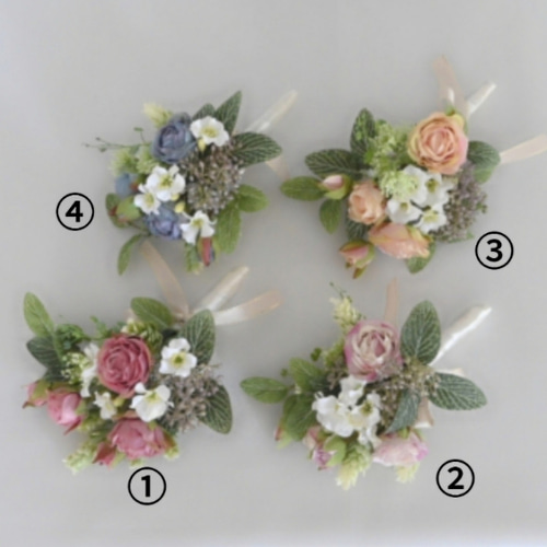 ミニブーケ【4色展開】 花束 造花 花 フラワー アーティ