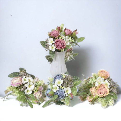 ミニブーケ【4色展開】 花束 造花 花 フラワー アーティフィシャル