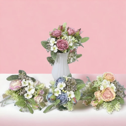 花　アートフラワーブーケ　アートフラワー　造花　花　プレゼント　4 楽天市場】ミニブーケ 造花 アートフラワー 花束 プチ ギフト