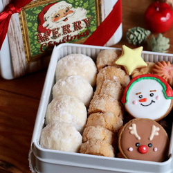 クリスマスのクッキー缶（Ｓ） 1枚目の画像