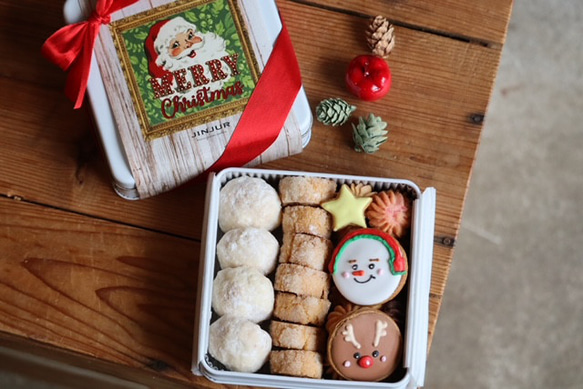 クリスマスのクッキー缶（Ｓ） 2枚目の画像
