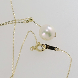オーダー品　55ｃｍ　K18 アコヤ真珠ネックレス 8.0mm～8.5ｍｍ 3枚目の画像