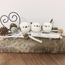 シマエナガ 雪の妖精 オーダー受付【羊毛フェルト】 羊毛フェルト クリ