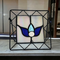 ステンドグラスパネル　置物　ミニオブジェ　プチギフト　プレゼント　一点物　サンキャッチャー　送料無料 2枚目の画像