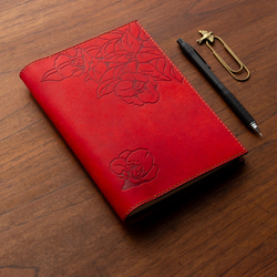 冬季限定】トラベラーズノートパスポートサイズ レッド-椿- 手帳カバー