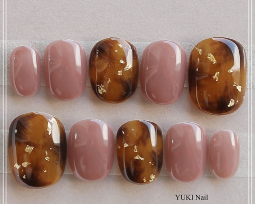 大人色のべっ甲ネイル ネイルチップ（つけ爪） yuki-nail 通販