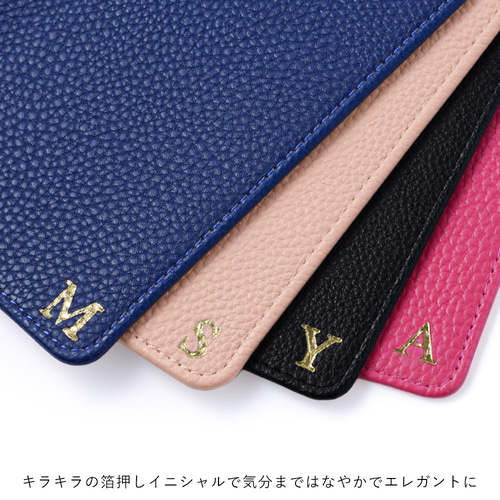 刻印 イニシャル スマホケース 手帳型 全機種対応 iPhone galaxy