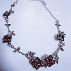 キラキラハートリボンピンクビジューネックレス 韓国 量産型 地雷