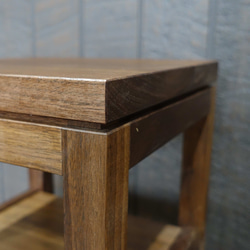 サイドテーブル　花台　コンソールテーブル　シンプル　おしゃれ　ブラックウォールナット無垢材　ちょっと贅沢 3枚目の画像