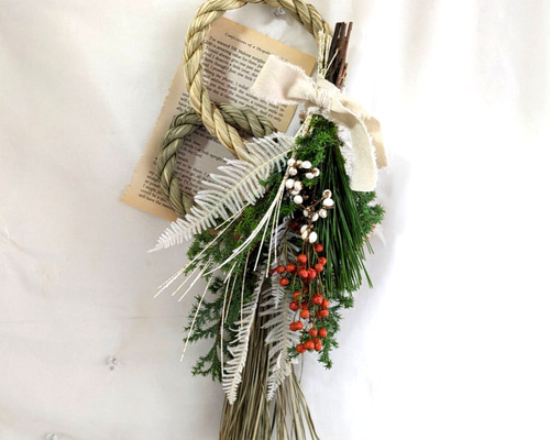 冬の新作）2024早割 しめ縄スワッグ＆お正月飾り casual2WAYタイプ