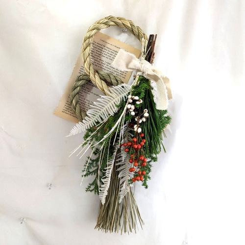 冬の新作）2024早割 しめ縄スワッグ＆お正月飾り casual2WAYタイプ