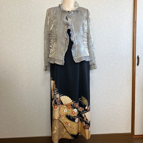 No.161留袖ドレスプリンセスラインワンピースとボレロ　13号L〜LL No.161留袖ドレスプリンセスラインワンピースとボレロ 13号L〜LL