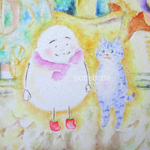 ✻【原画】ノエルの街をⅡ 夜の回転木馬 / ポテとゆきだるまん no.181