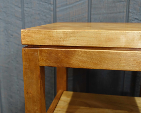サイドテーブル　花台　コンソールテーブル　シンプル　おしゃれ　アメリカンブラックチェリー無垢材　ちょっと贅沢 6枚目の画像