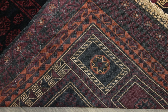 Prayer Rug ミフラブデザイン　オールド手織り絨毯　アフガン　トライバルラグ　95x162cm　＃134 8枚目の画像