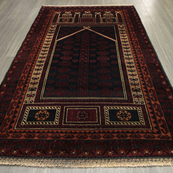 Prayer Rug ミフラブデザイン　オールド手織り絨毯　アフガン　トライバルラグ　95x162cm　＃134 10枚目の画像